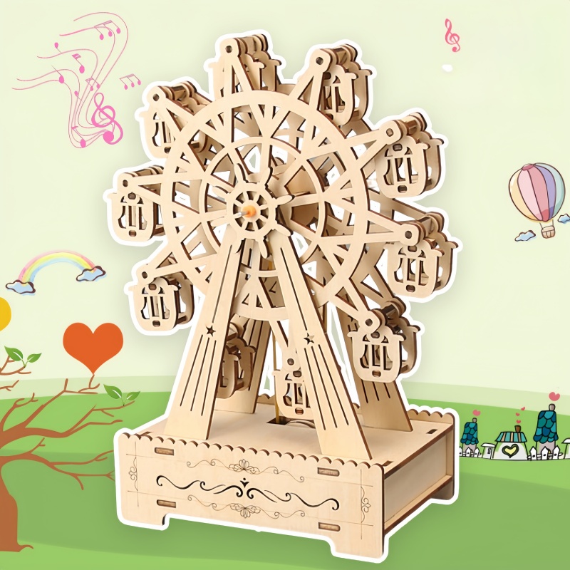 Musical Instrument Park - 3D Wooden Puzzles Rotatable Ferris Wheel