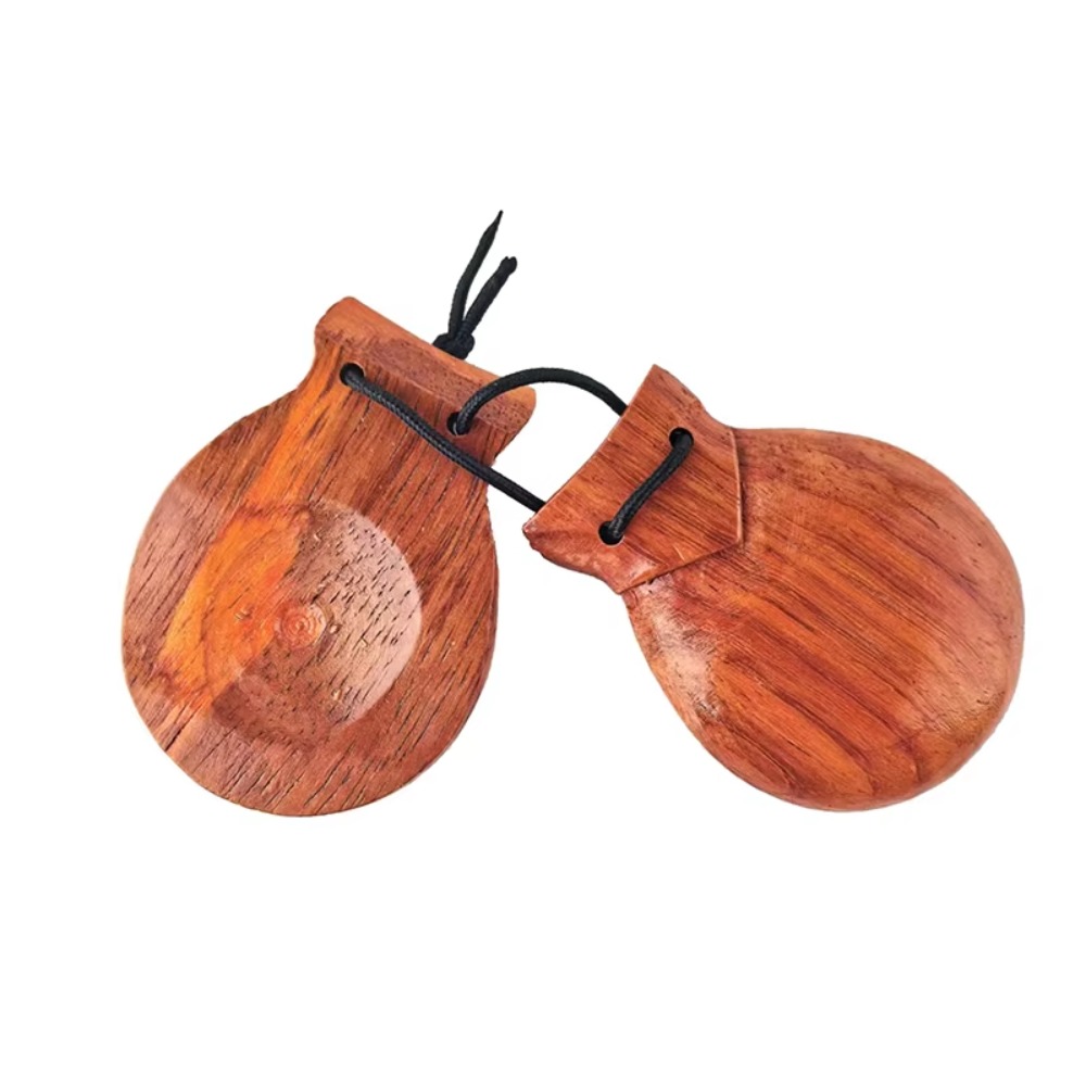 Castanet Flamenco - Orff Percussion Wood Castanets Traditional Design