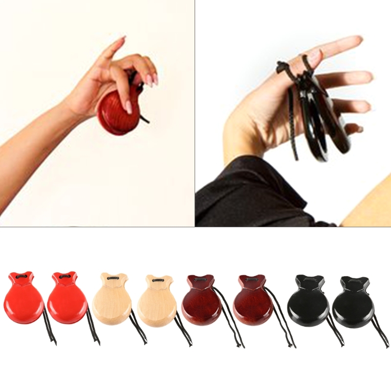 Castanet Flamenco - 2Pcs Traditional Castanet Spanish Castanets Flamenco
