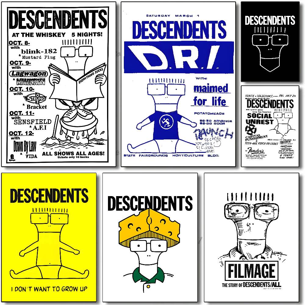 Musical Instrument Poster - 1pc Rock Punk Bands Album Descendents