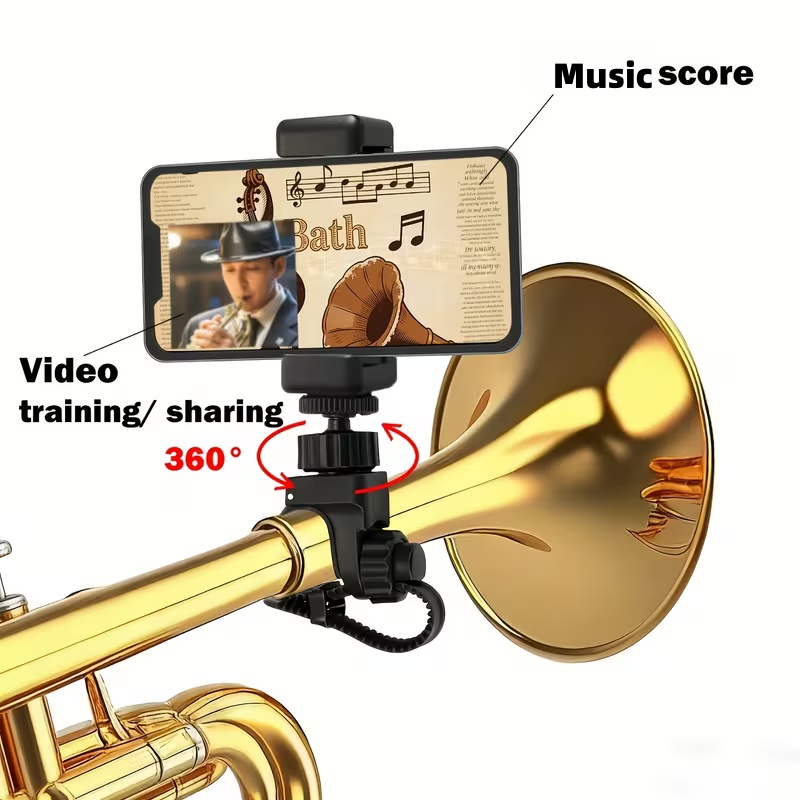 Musical Instrument Online - Adjustable 360° Rotating Stand for Trumpet/Flugelhorn/Saxophone,with