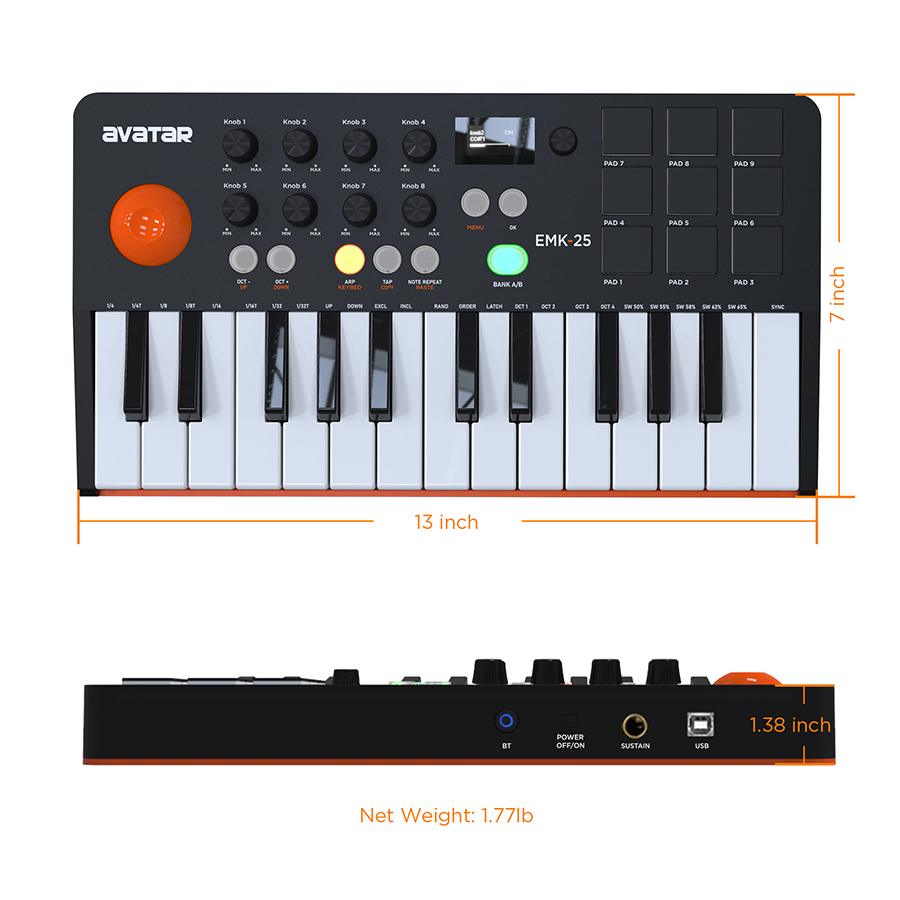 Keyboard MIDI Controller With  - Musical Instrument Keyboard review and price