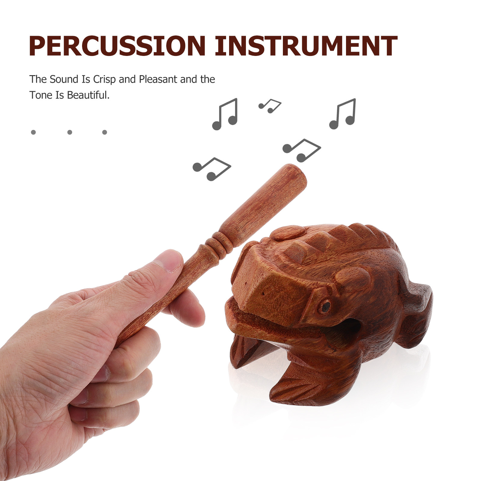 1Set Lifelike Carved Wooden Fr - Guiro Scraper Instrument review and price