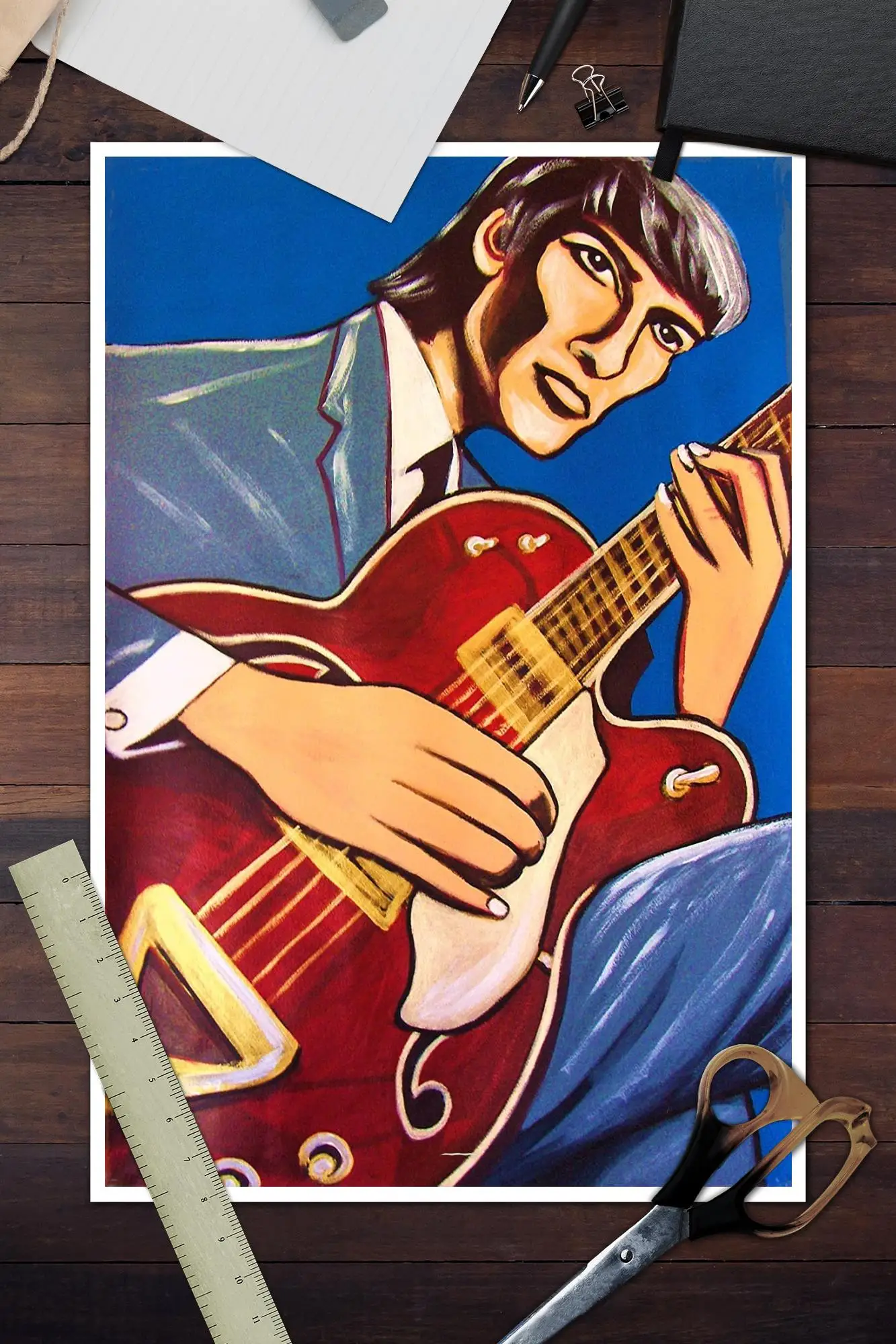 George Harrison Classic Rock S - Musical Instrument Poster review and price
