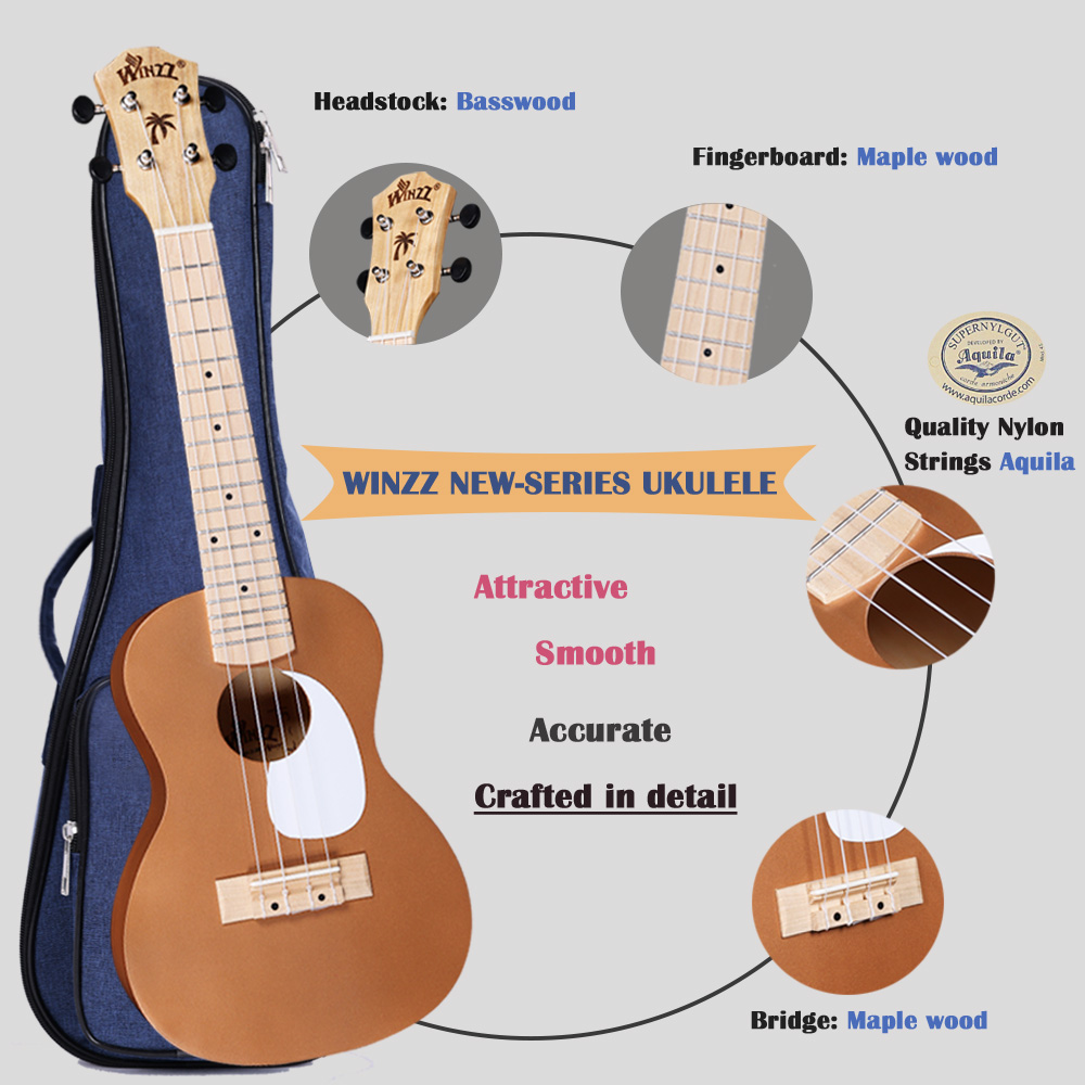 21 Inch Macaron Color Ukulele  - Musical Instrument Online review and price