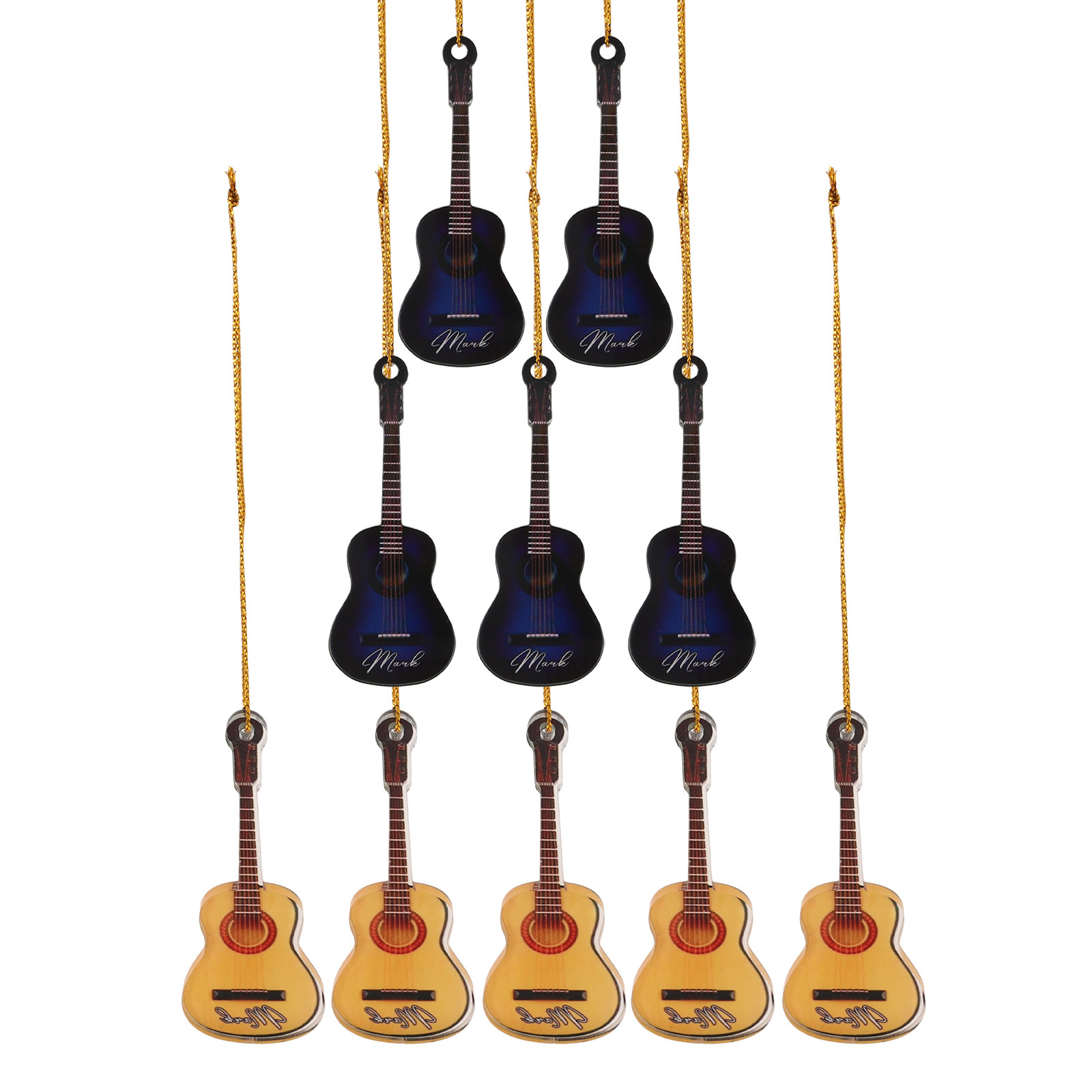 10Pcs Tiny Guitar Xmas Ornamen - Musical Instrument Xmas Ornaments review and price