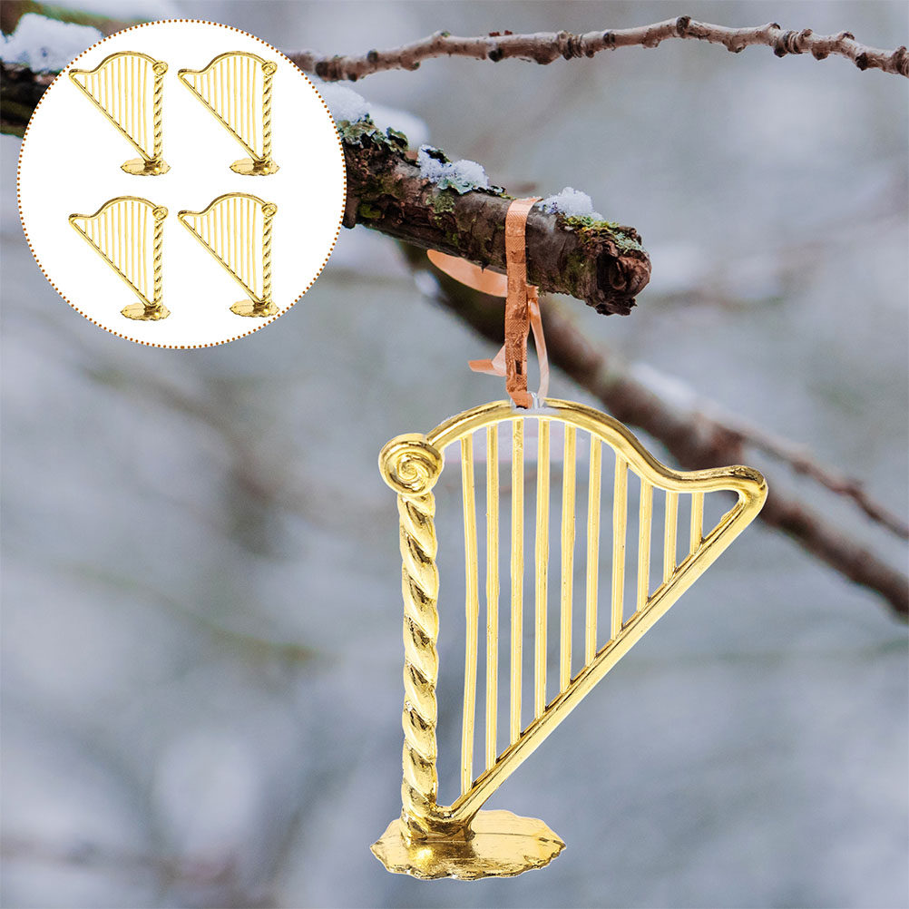 15Pcs Miniature Harp Christmas - Musical Instrument Xmas Ornaments review and price