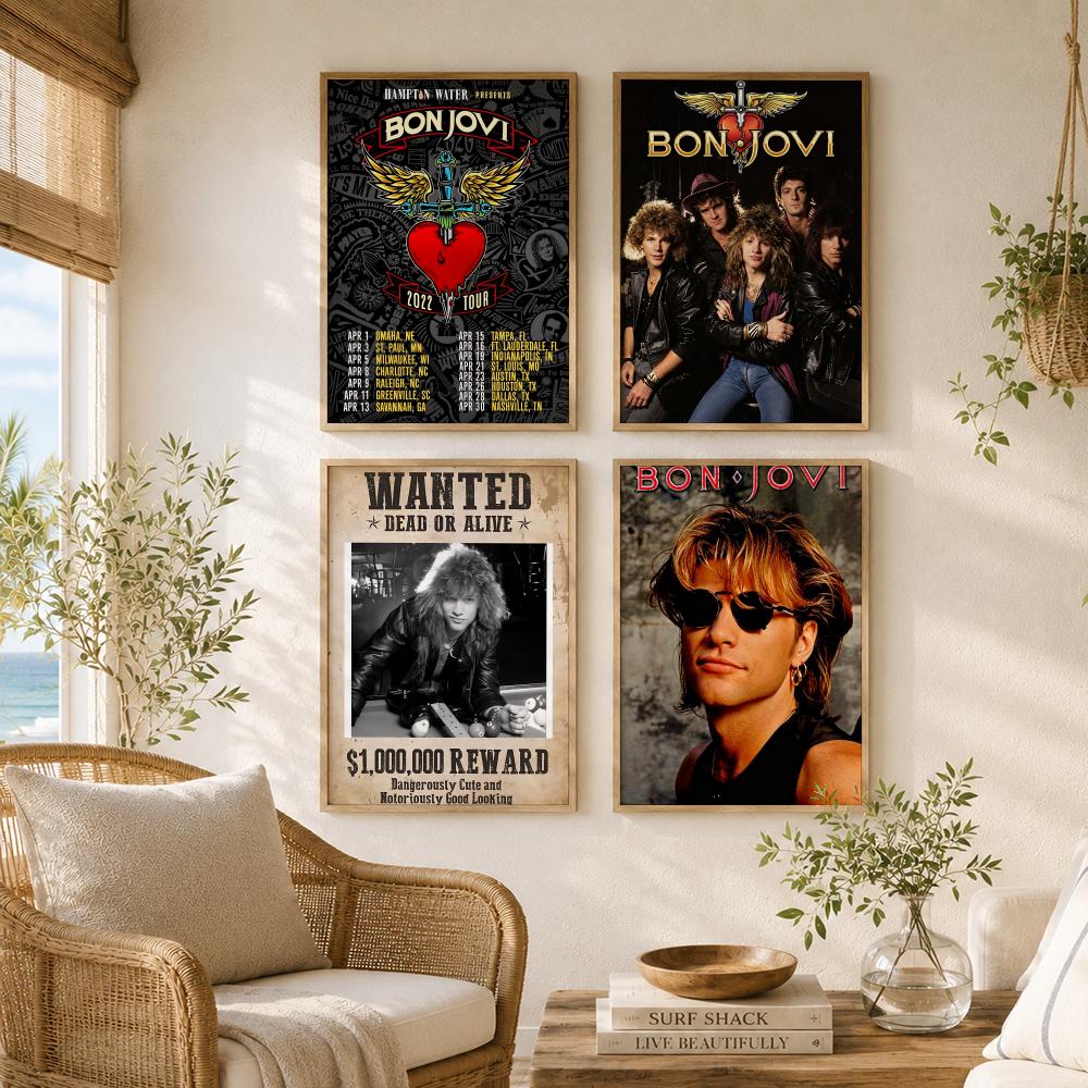 Rock Band B-Bon Jovi Poster Ve - Musical Instrument Poster review and price