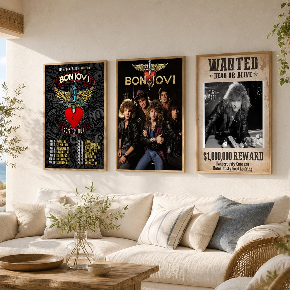Rock Band B-Bon Jovi Poster Ve - Musical Instrument Poster review and price