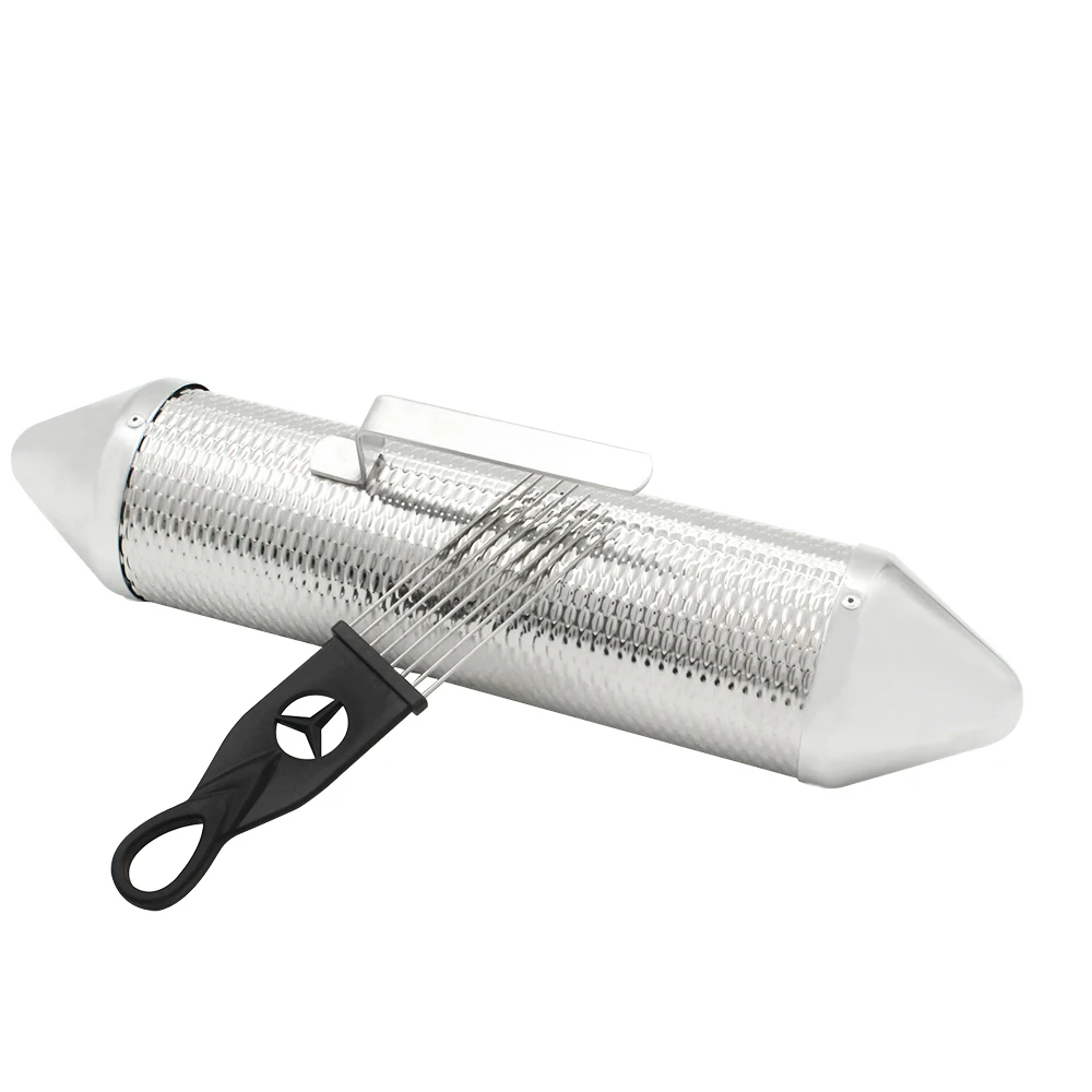 Scraper Barrel Silver Metal Gu - Guiro Scraper Instrument review and price