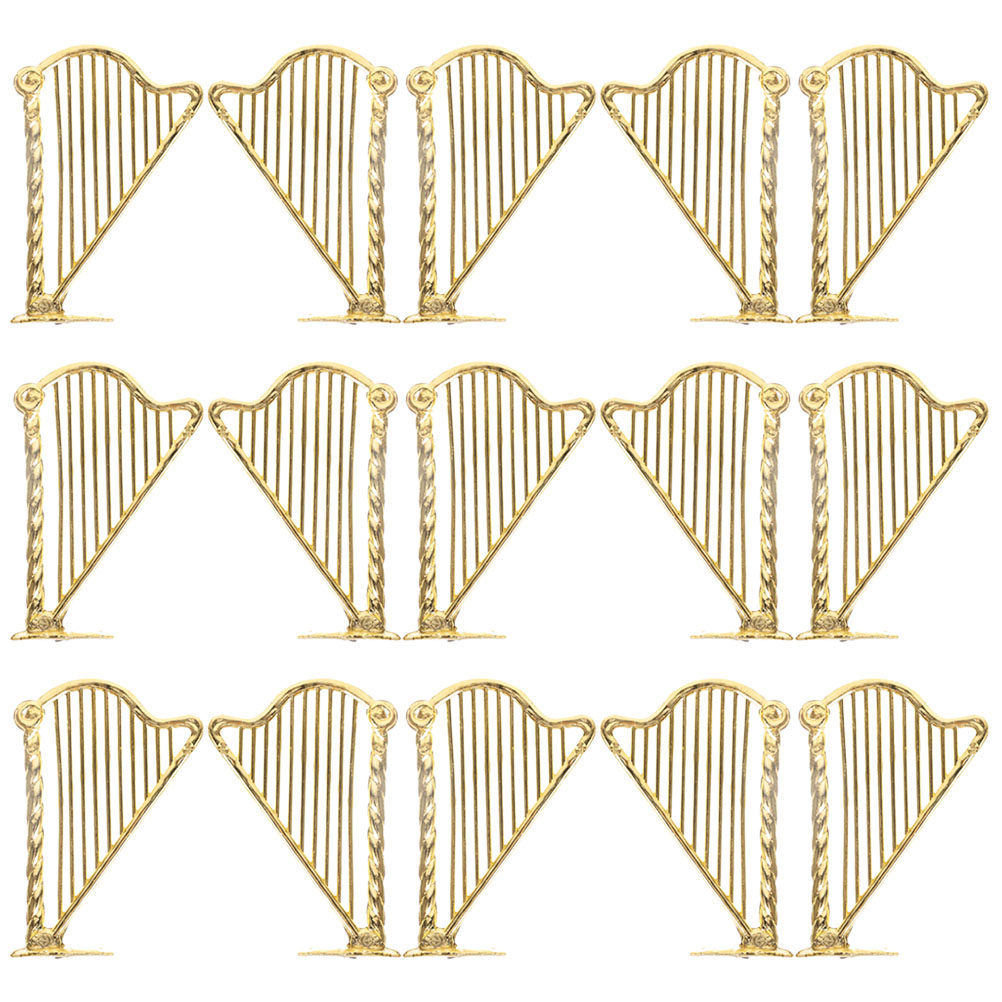 15Pcs Miniature Harp Ornament  - Musical Instrument Xmas Ornaments review and price