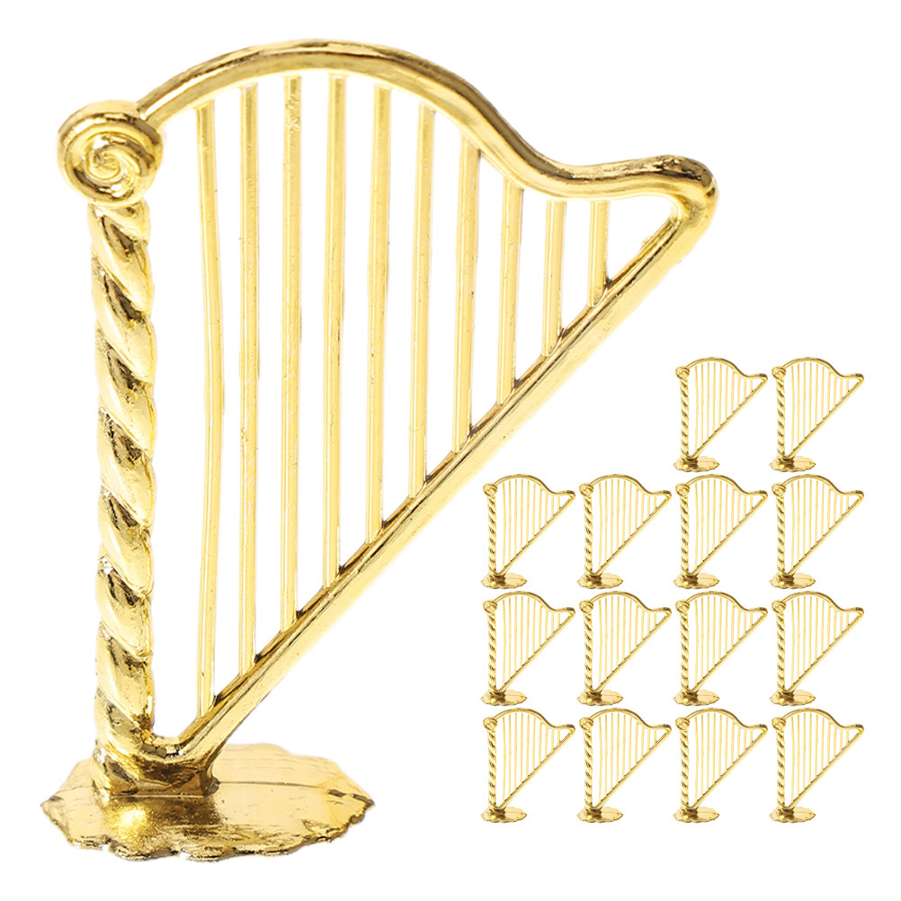15Pcs Miniature Harp Ornament  - Musical Instrument Xmas Ornaments review and price