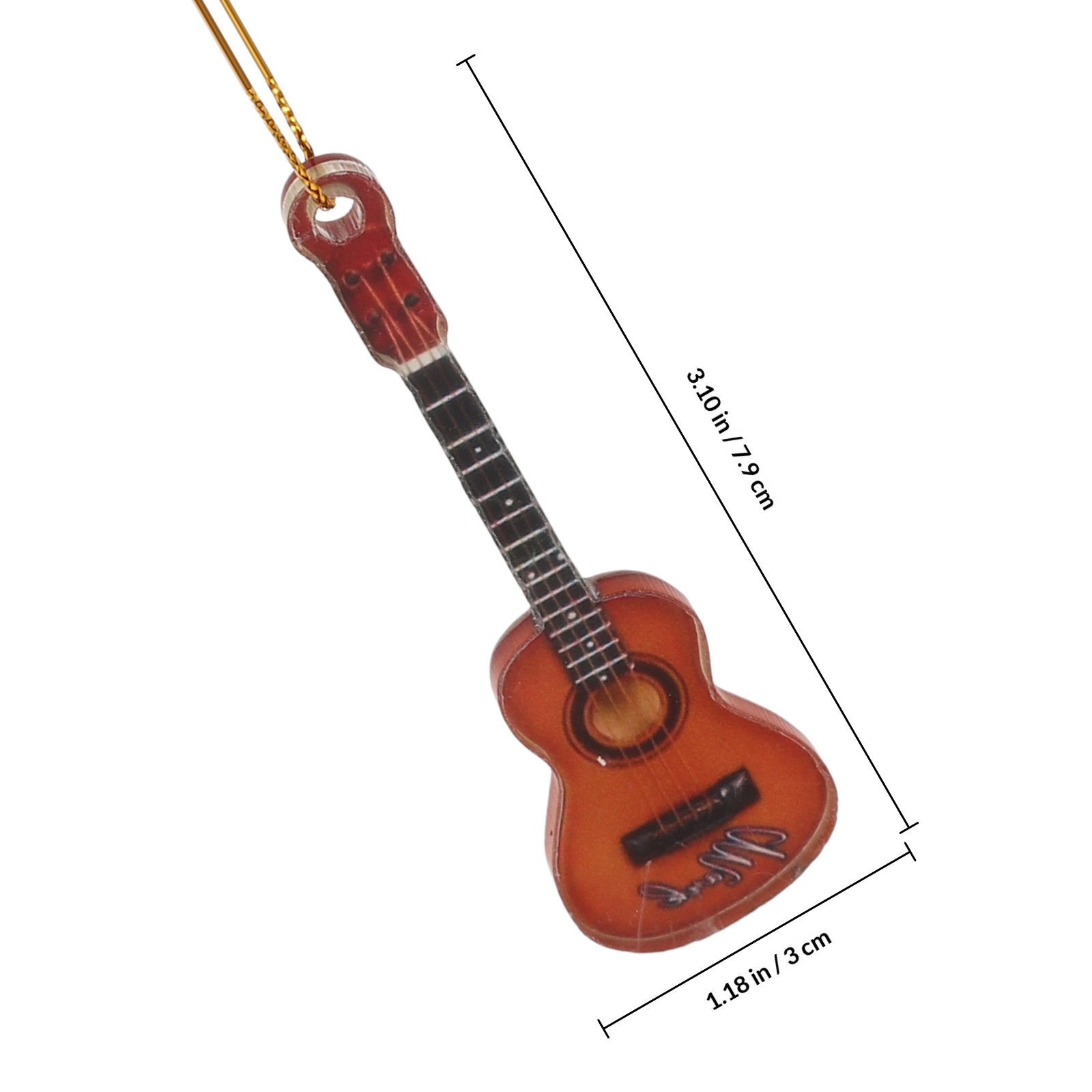 10Pcs Miniature Guitar Xmas Or - Musical Instrument Xmas Ornaments review and price
