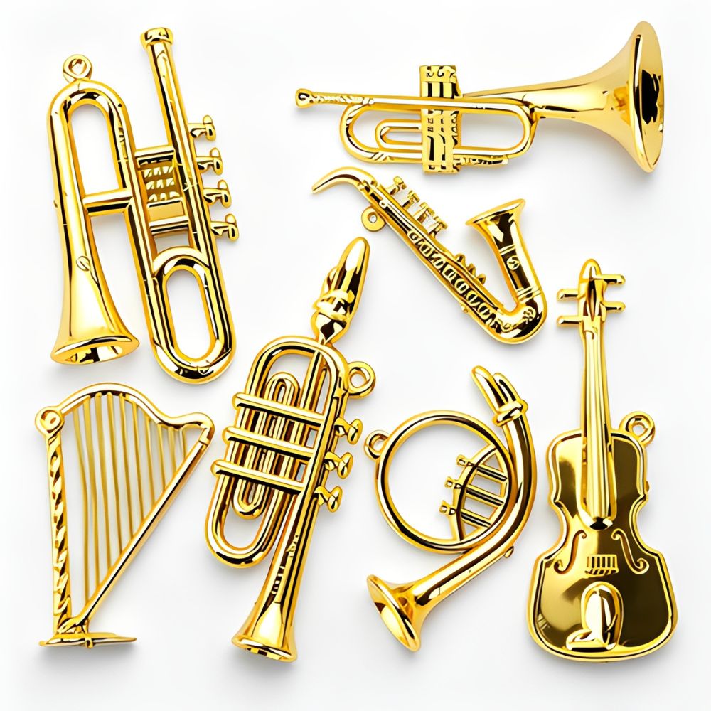 6/10pcs Random Style Tiny Meta - Musical Instrument Xmas Ornaments review and price