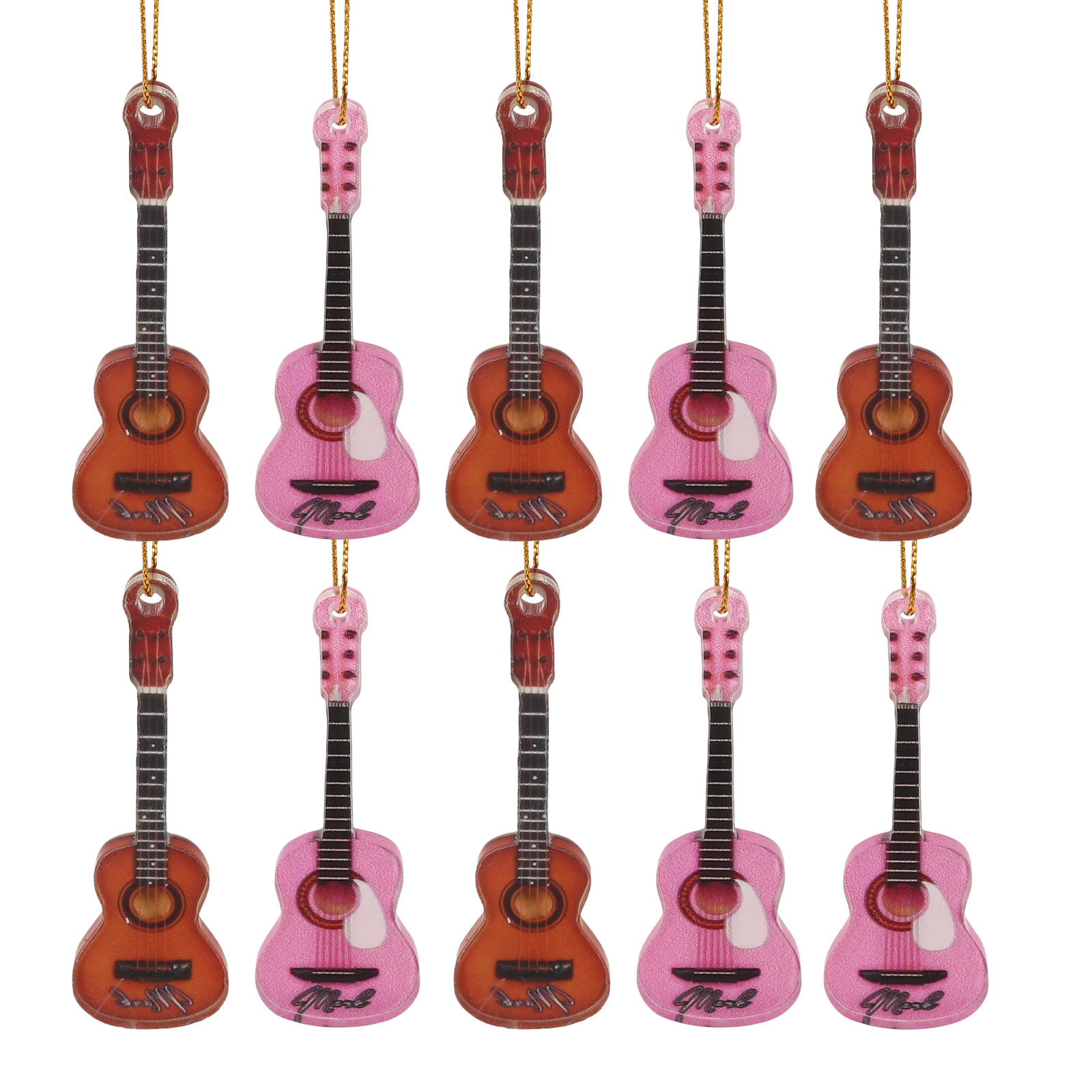 10Pcs Christmas Guitar Hanging - Musical Instrument Xmas Ornaments review and price