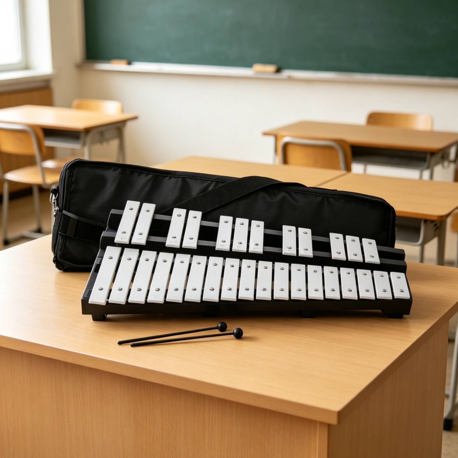 Aluminum Bar Xylophone with Ca - Musical Instrument Park review and price
