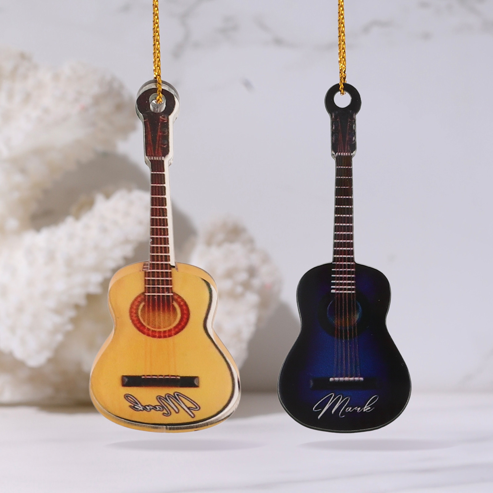 10Pcs Xmas Mini Guitar Hanging - Musical Instrument Xmas Ornaments review and price
