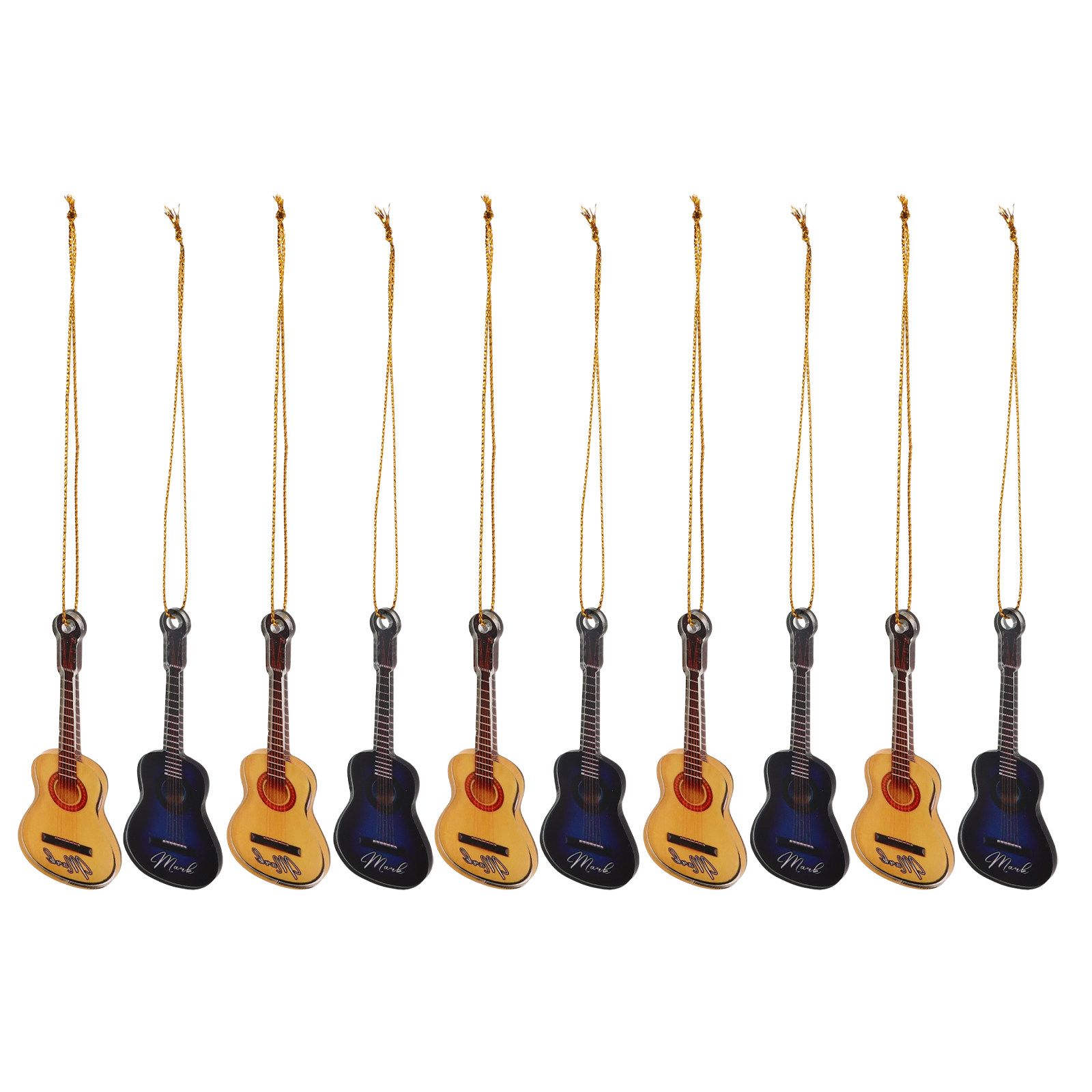 10Pcs Xmas Mini Guitar Hanging - Musical Instrument Xmas Ornaments review and price
